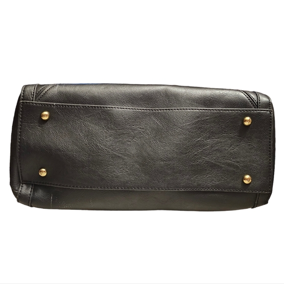 London Fog Faux Ostrich Lark Satchel - Picture 13 of 16